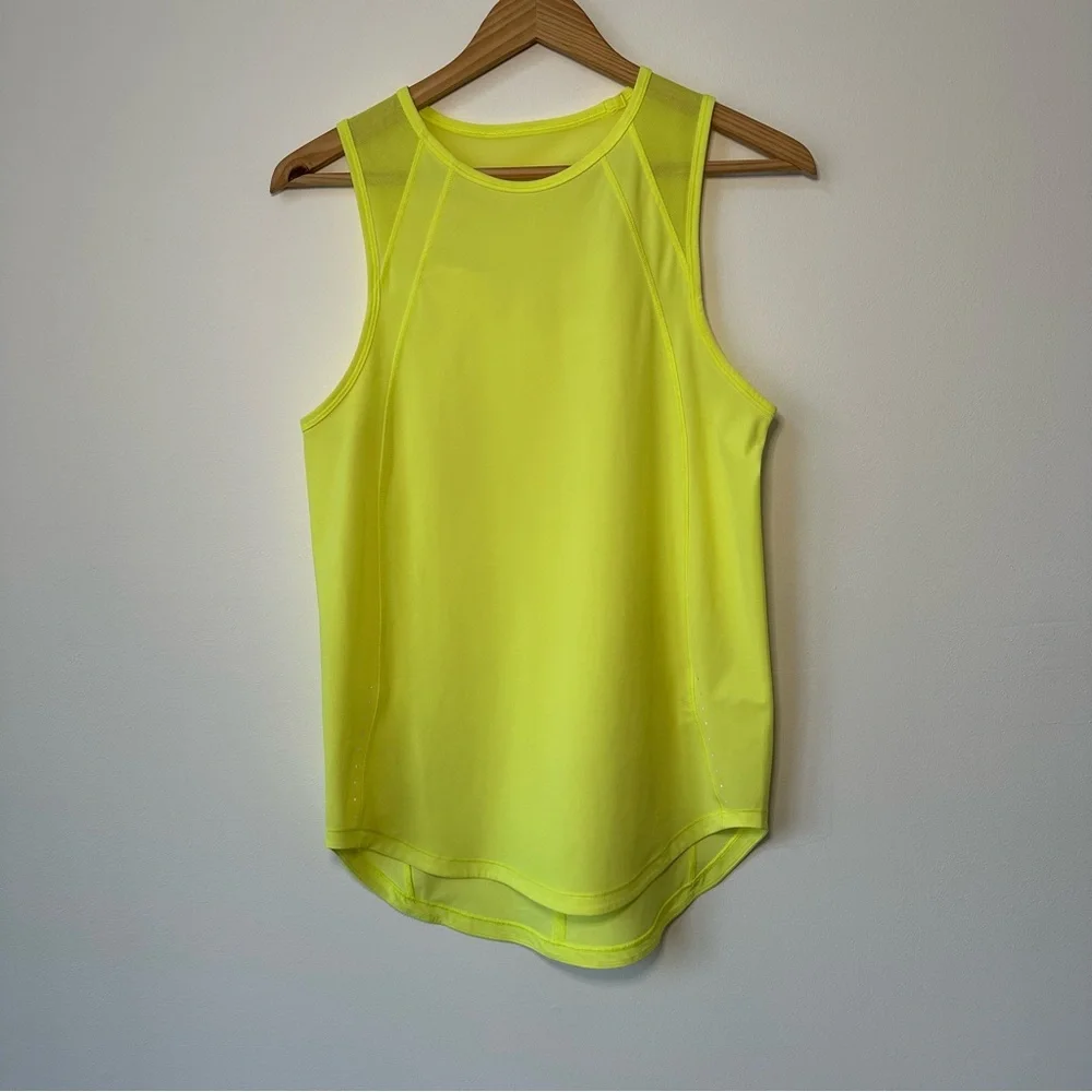 Lululemon Sculpt Tank Top Mesh – Electric Lemon (Size 4)